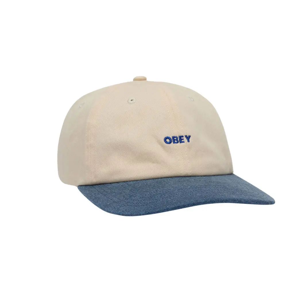 Obey 2 Tone Bold 6 Panel Strapback - Unbleached Multi 1