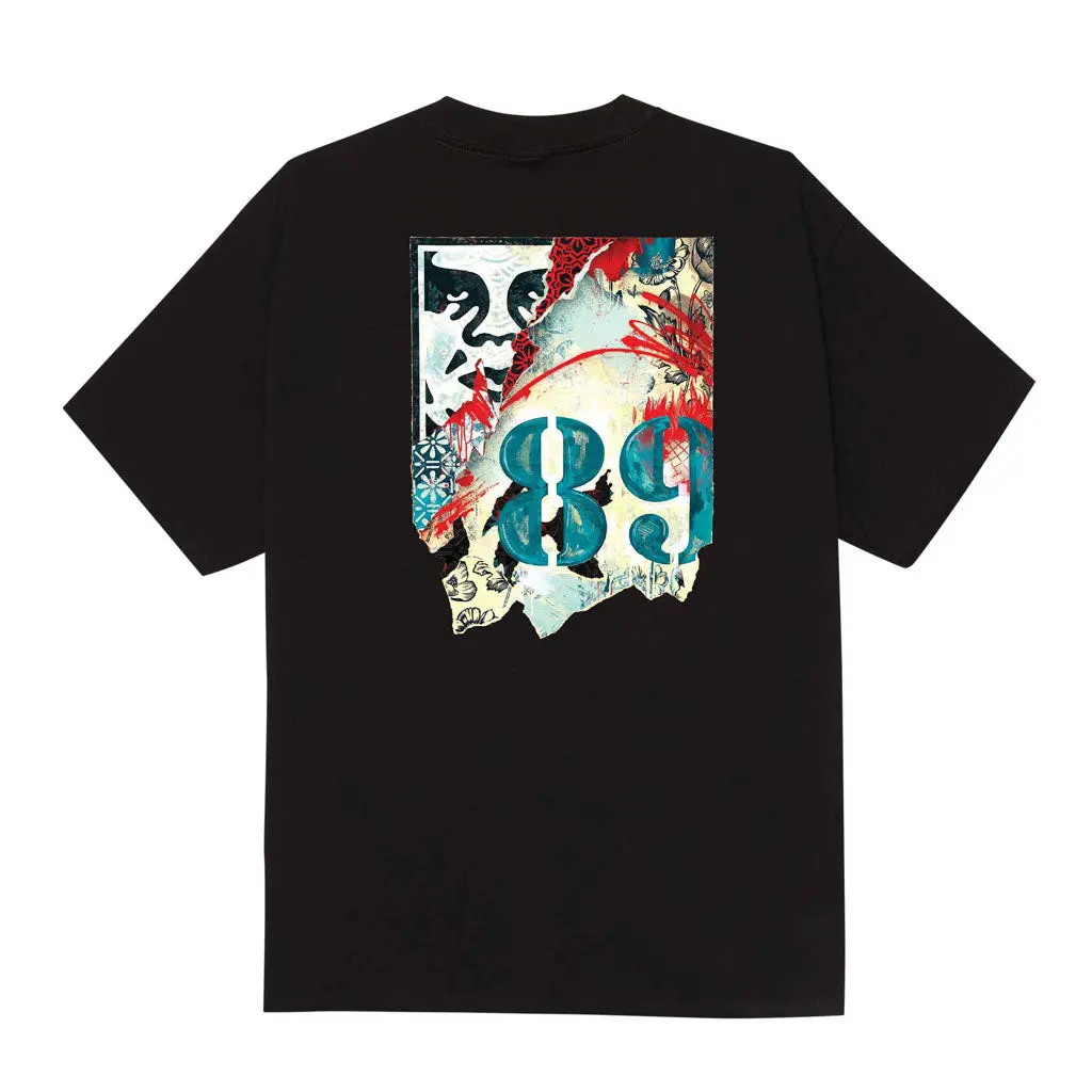 Obey Lisbon Icon S/S Tee - Black 1