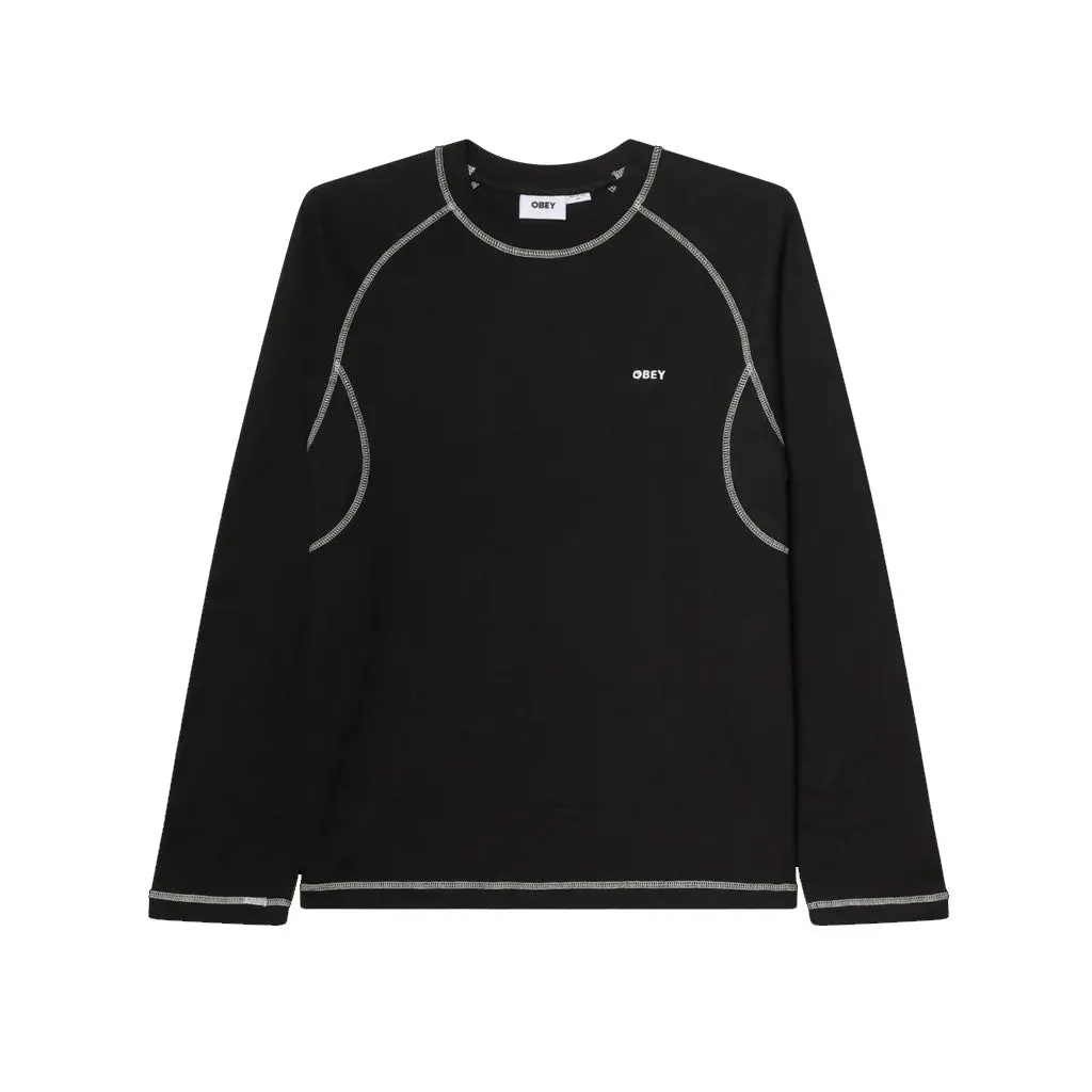 Obey Aaron Contrast Stitch L/S Tee - Black Multi 1