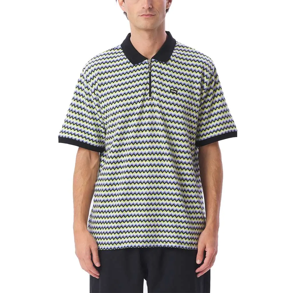 Obey Anno Jacquard Polo S/S - Black Multi 1