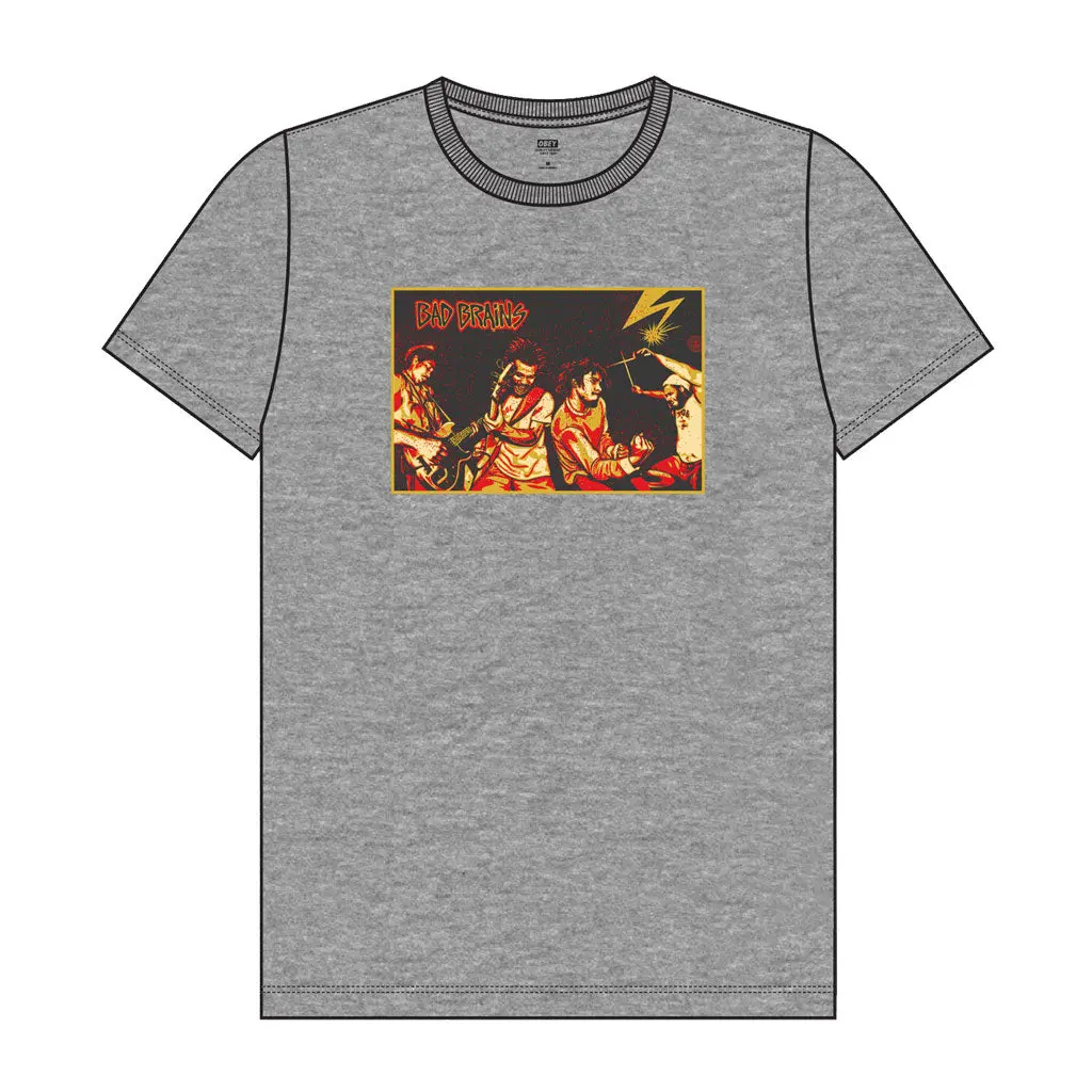 Obey X Bad Brains Fearless Vampire Killers S/S Tee - Heather Grey 1