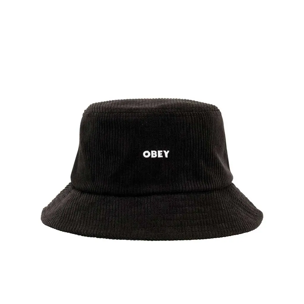 Obey Bold Cord Bucket Hat - Black 1