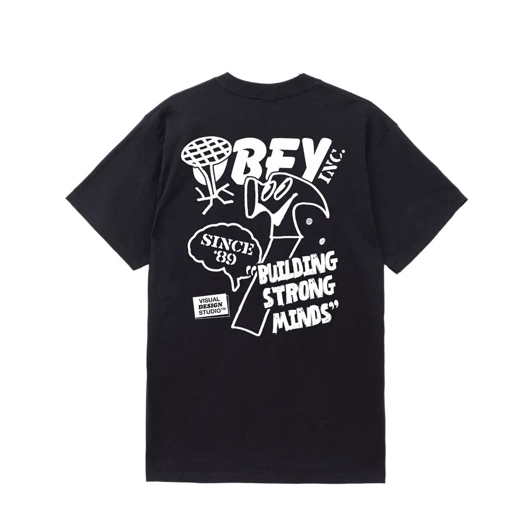 Obey Building Strong Minds S/S Tee - Black 1
