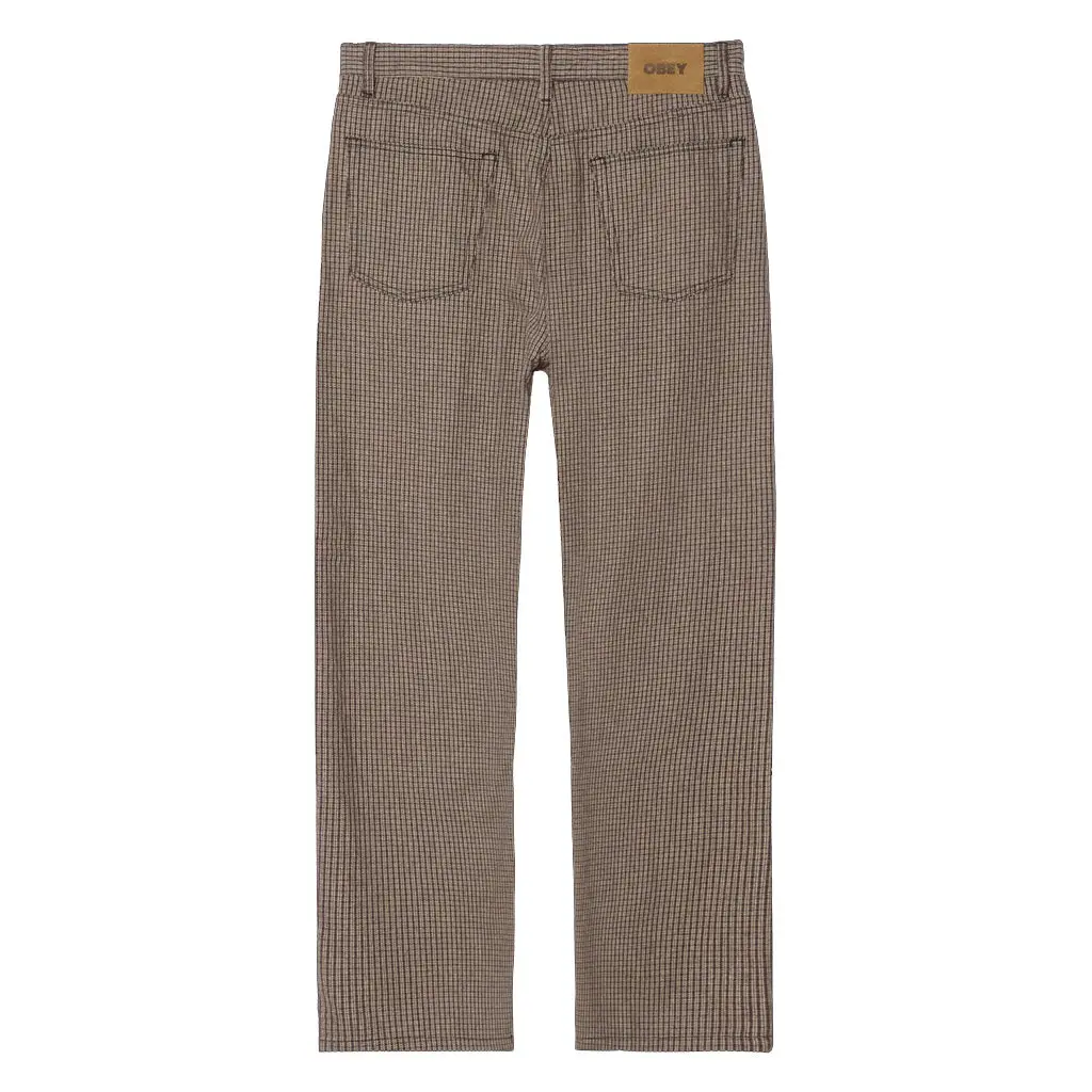 Obey Classic Baggy Plaid Denim - After Dark Multi 1