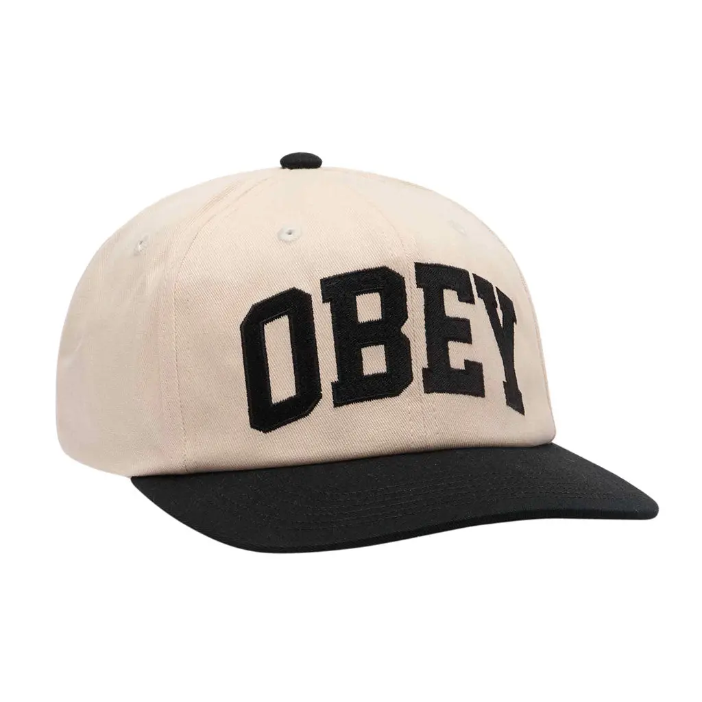 Obey Collegiate 6 Panel Strapback - Black Multi 1