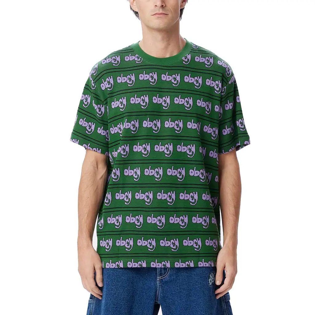 Obey Depiction Jacquard Ss Knit Tee - Palm Leaf 1