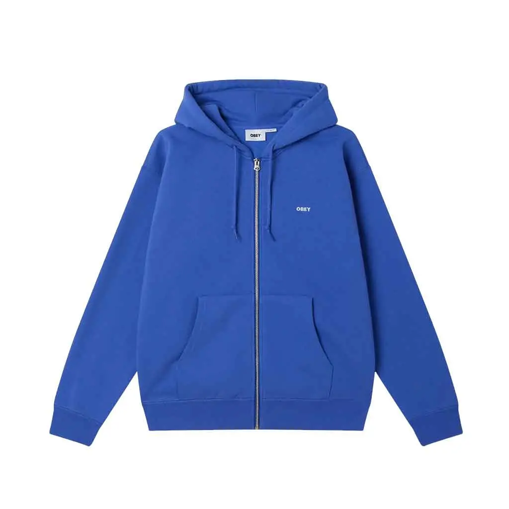 Obey Established Works Bold Zip Hoodie - Electric Indigo 1
