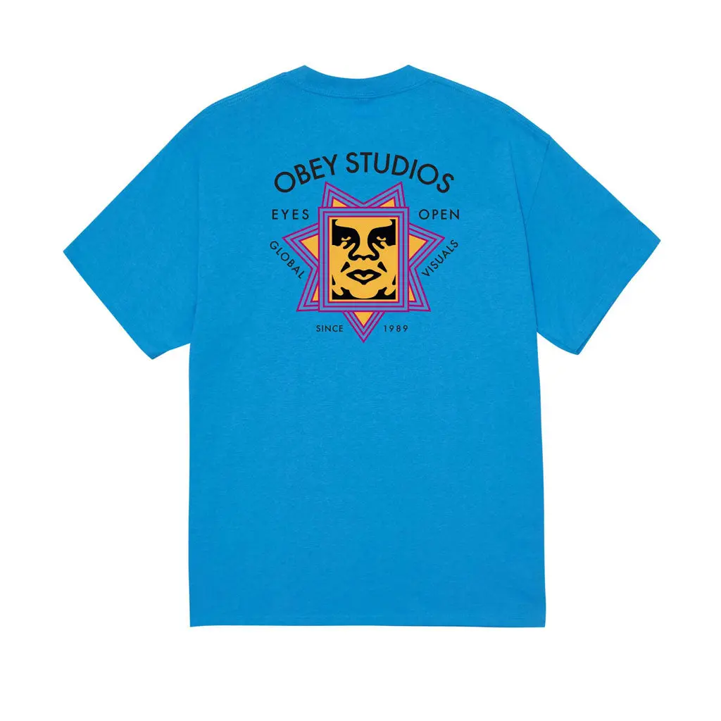 Obey Global Visual S/S Tee - Azure Blue 1