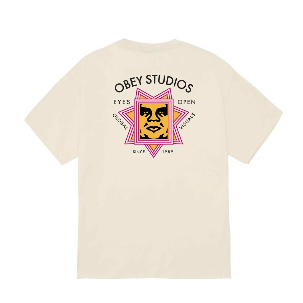 Obey Global Visual S/S Tee - Cream 1