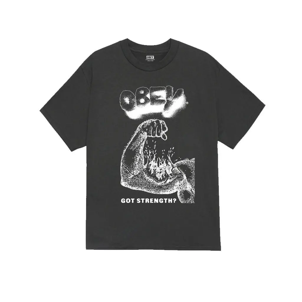 Obey Got Strength? S/S Tee - Vintage Black 1