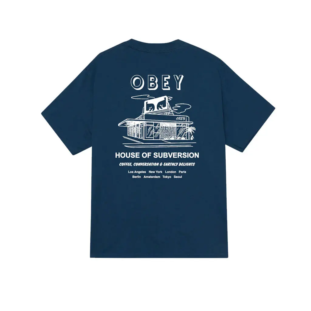 Obey House Of Subversion S/S Tee - Harbor Blue 1