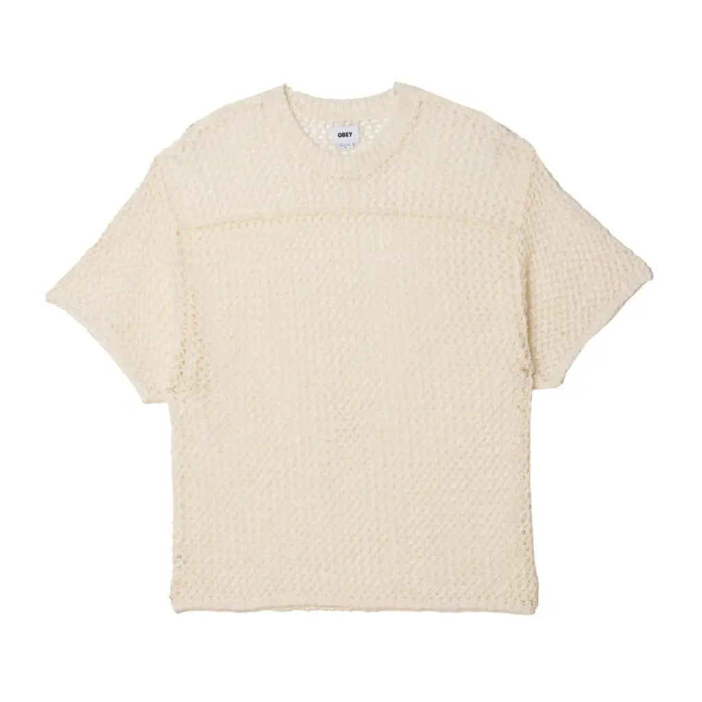 Obey Larry Football Sweater - Natural 1