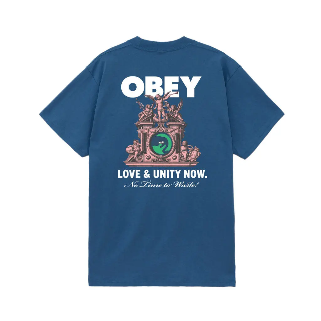 Obey Love & Unity Now S/S Tee - Harbor Blue 1