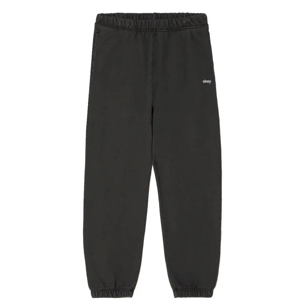 Obey Lowercase Pigment Sweatpant - Pirate Black 1