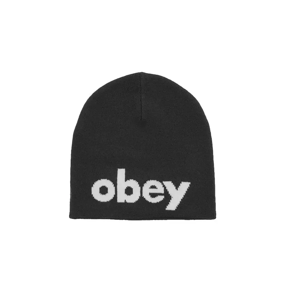 Obey Lowercase Beanie - Black 1