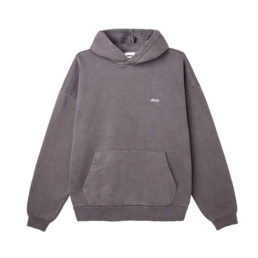 Obey Lowercase Pigment Hood - Digital Black 1