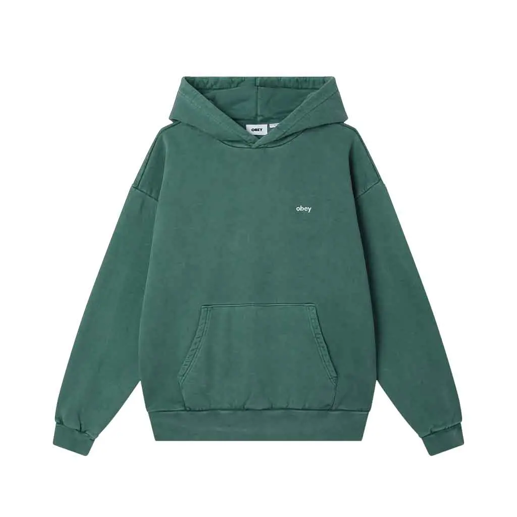 Obey Lowercase Pigment Hood - Pine Needle 1