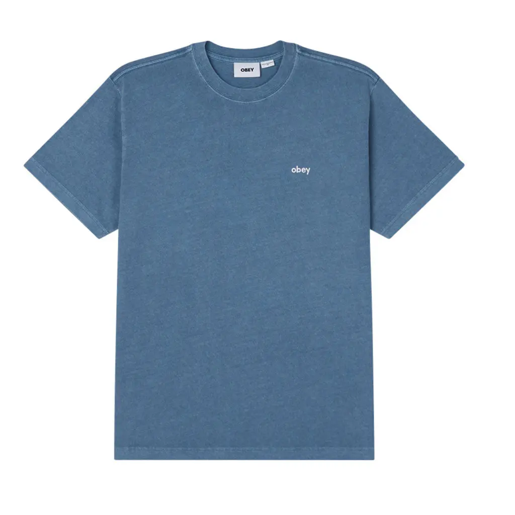 Obey Lowercase Pigment S/S Tee - Coronet Blue 1