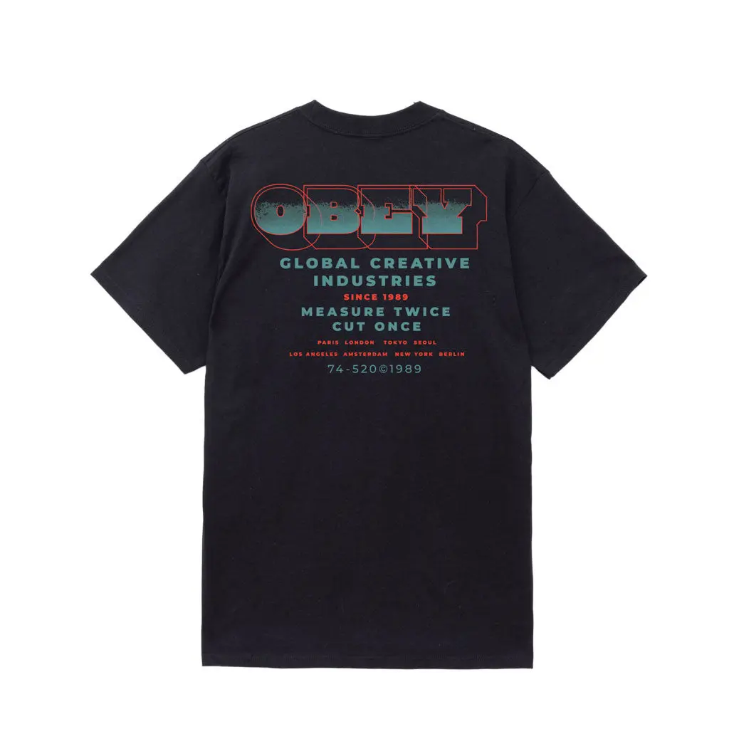Obey Measure Twice S/S Tee - Black 1