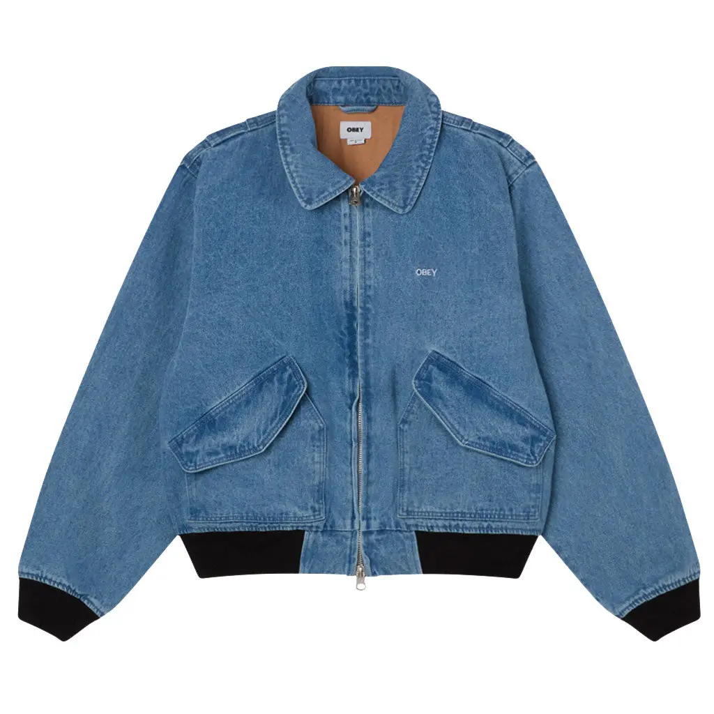 Obey Denim Cwu Jacket - Light Indigo 1