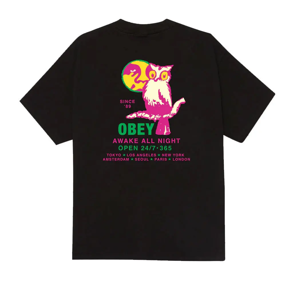 Obey Owl S/S Tee - Black 1