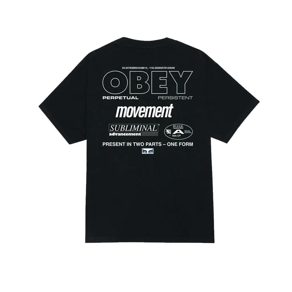 Obey Persistent Movement S/S Tee - Vintage Black 1