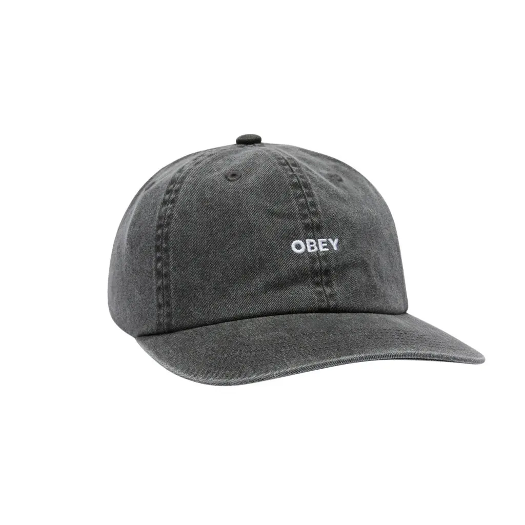 Obey Pigment Bold 6 Panel Strapback - Pigment Black 1