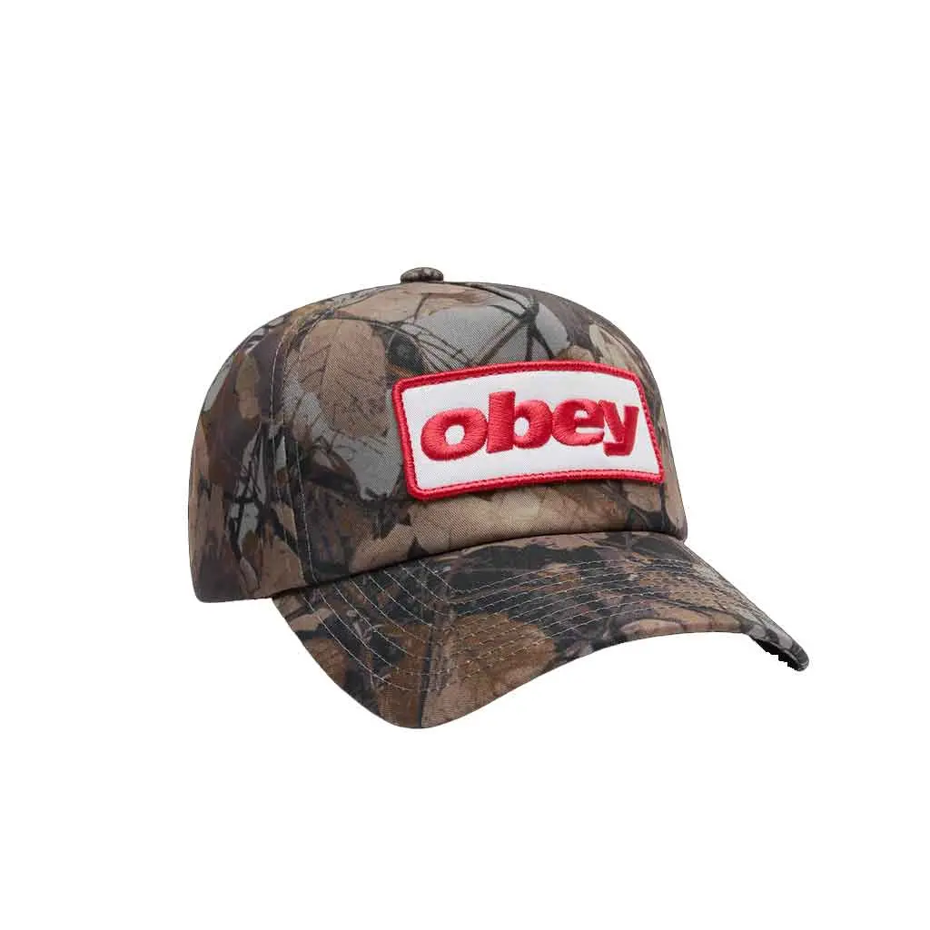 Obey Ranch 5 Panel Strapback - Fence Camo 1