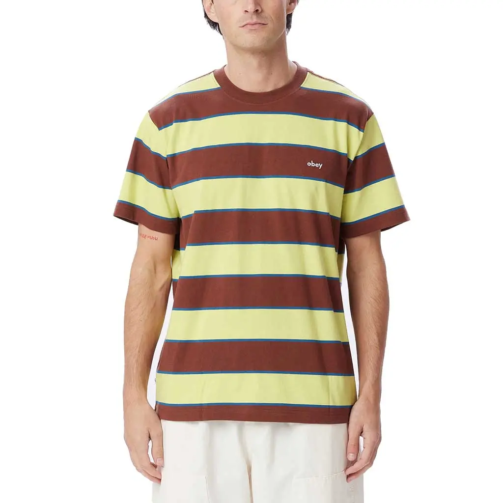 Obey Ranking Ss Knit Tee - Sepia Multi 1