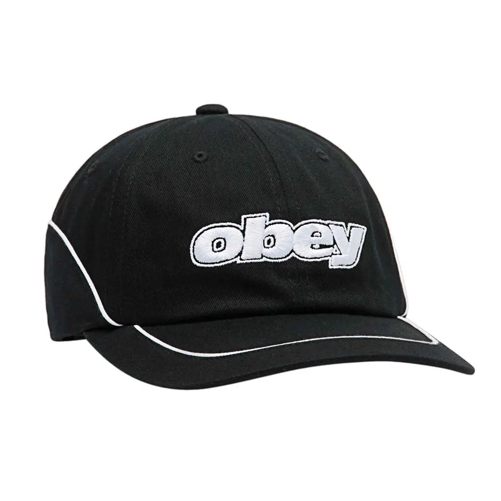 Obey Rewind 6 Panel Velcro - Black 1