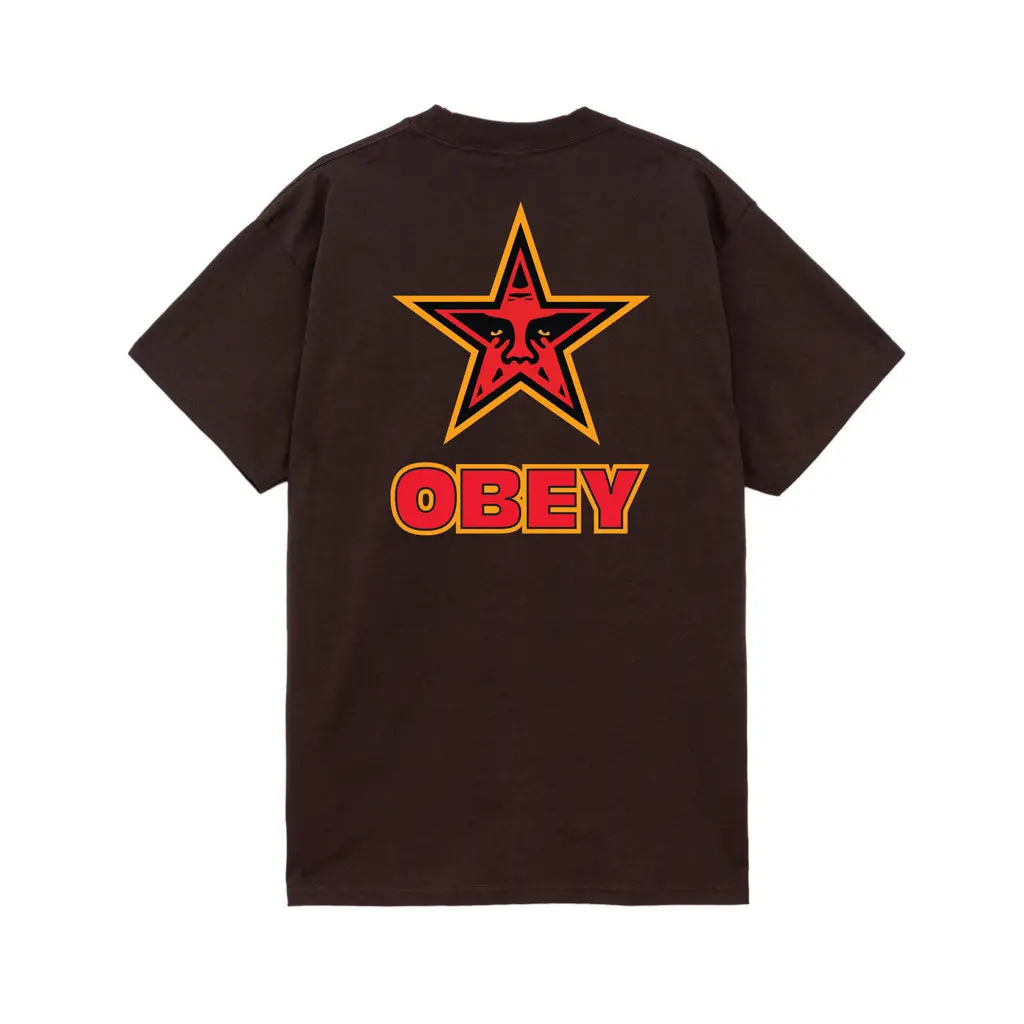 Obey Star S/S Tee - Java Brown 1