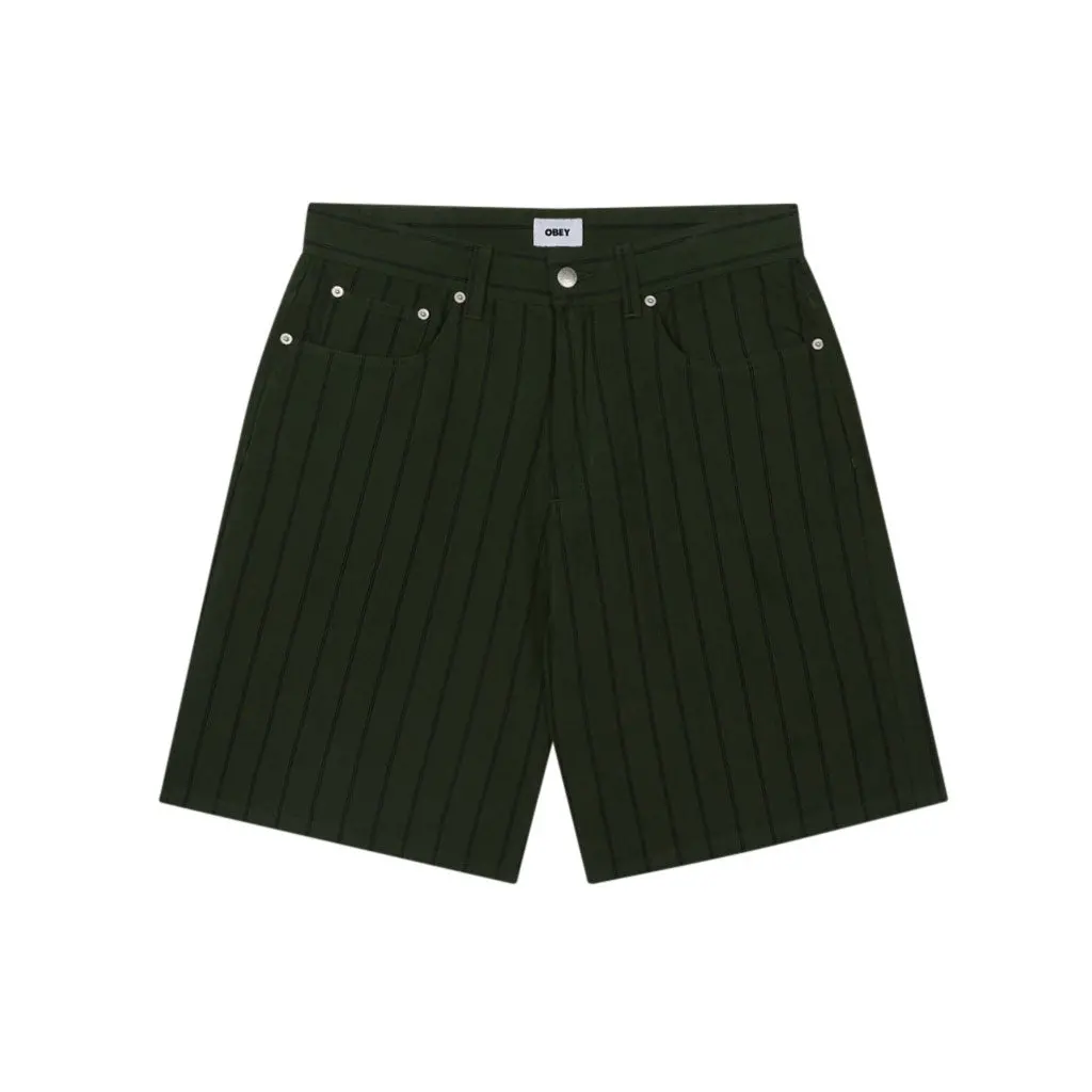 Obey Stripe Baggy Denim Short - Df Multi 1