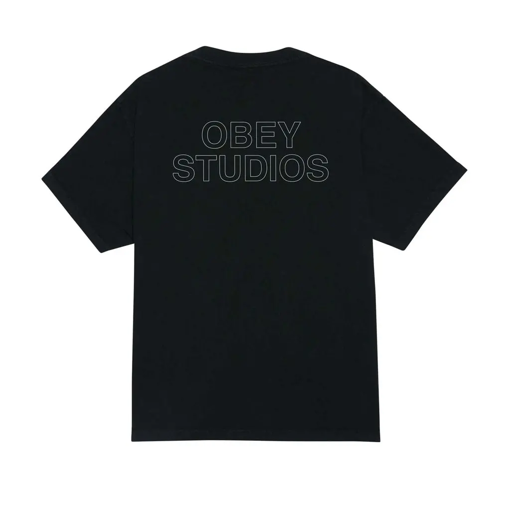 Obey Studios Outline S/S Tee - Pigment Black 1