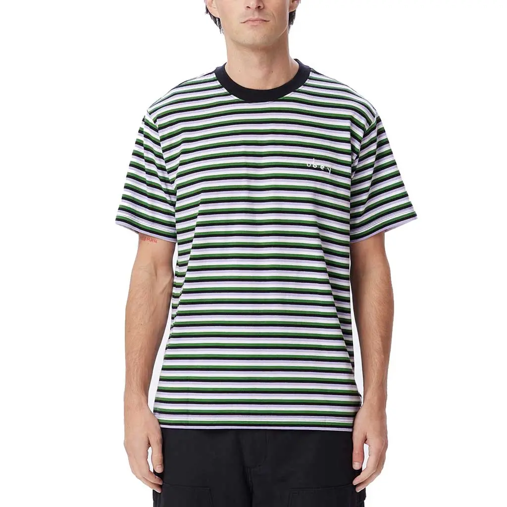 Obey Tribute Ss Knit Tee - Black Multi 1