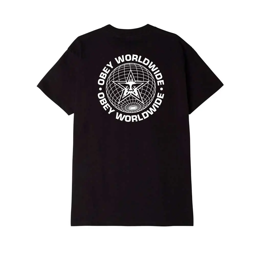 Obey Wolrdwide Globe Tee - Black 1