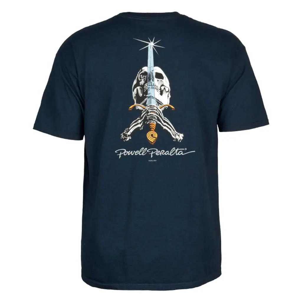 Skate One Powell Peralta Skull & Sword Tee - Navy 1