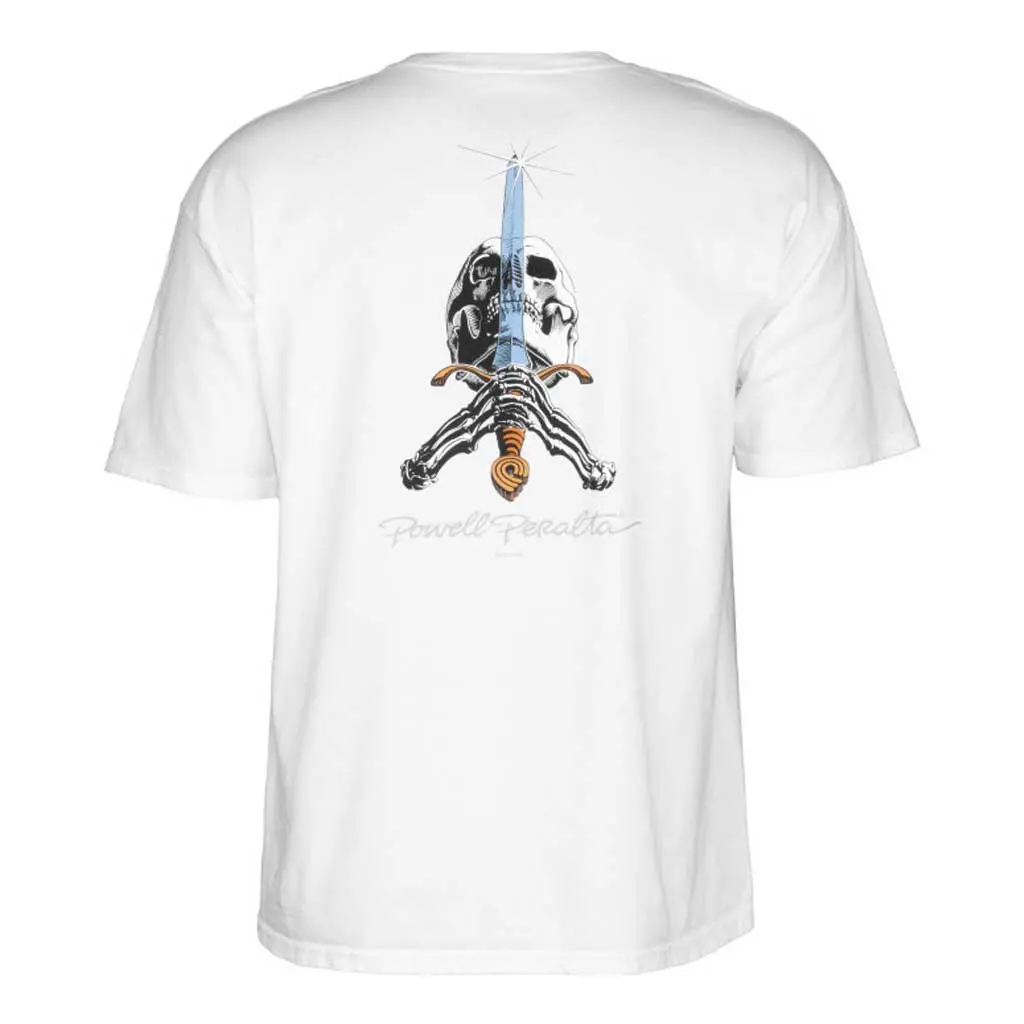 Skate One Powell Peralta Skull & Sword Tee - White 1
