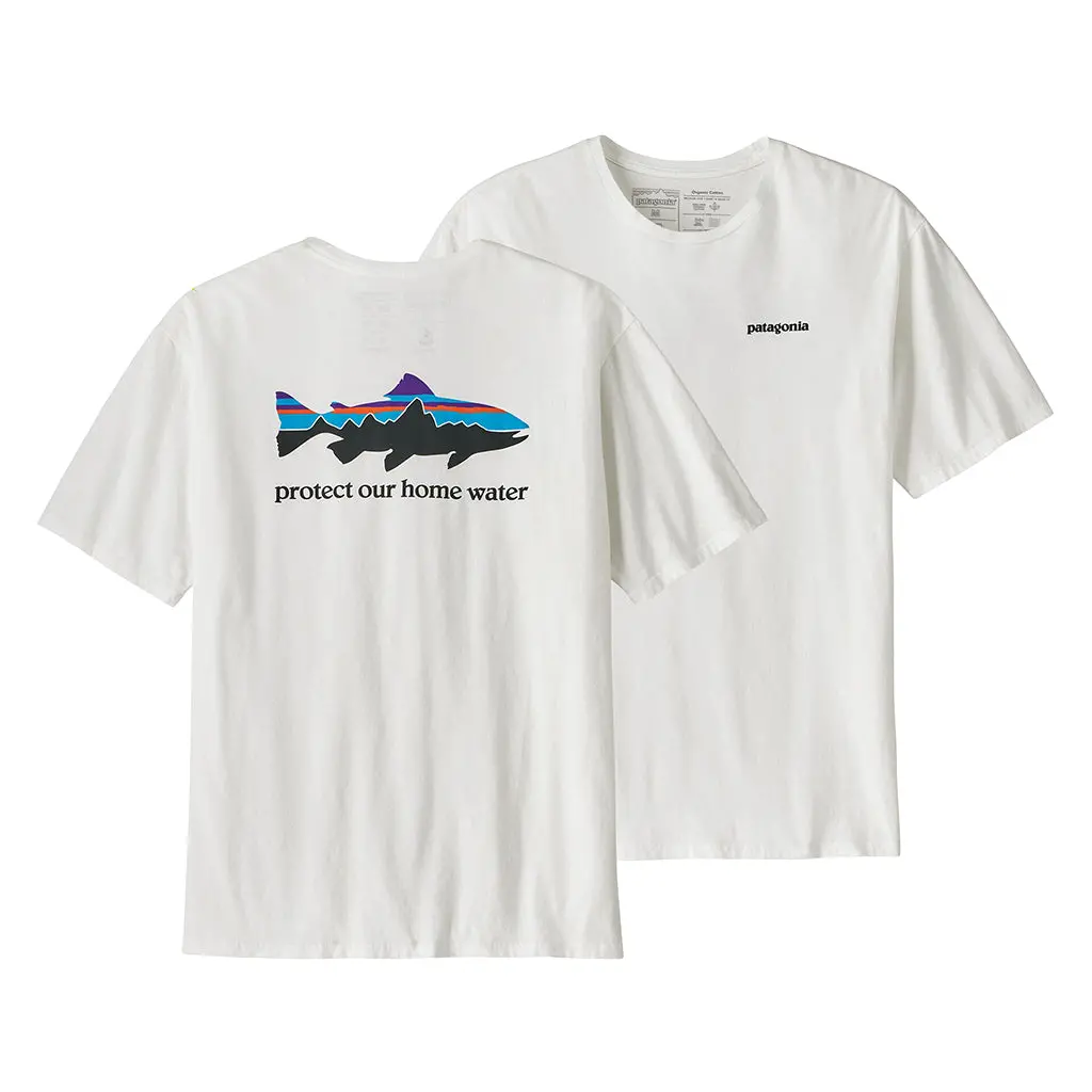 Patagonia Home Water Trout Organic Tee - Whi 37547 1