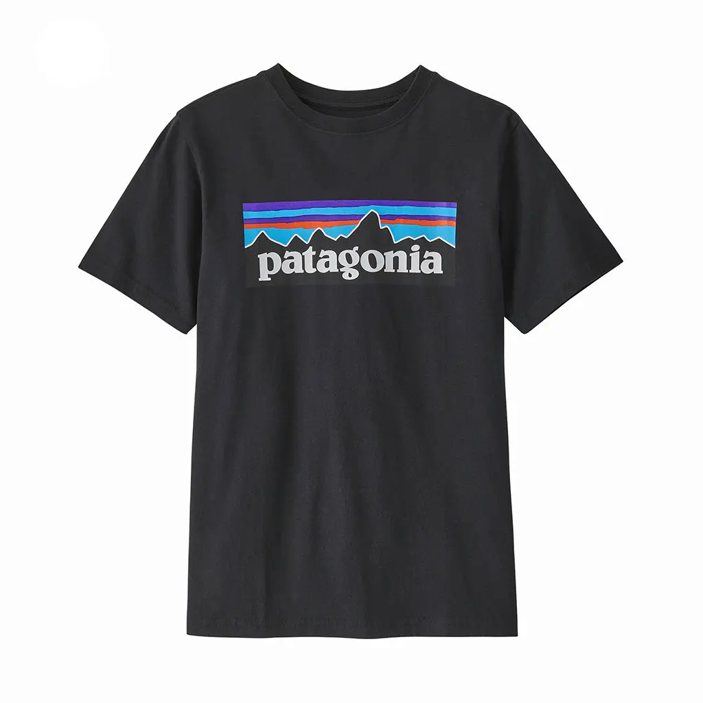 Patagonia Kids' Regenerative Organic Certified Cotton P-6 Logo T-Shirt - Inbk 62163 1
