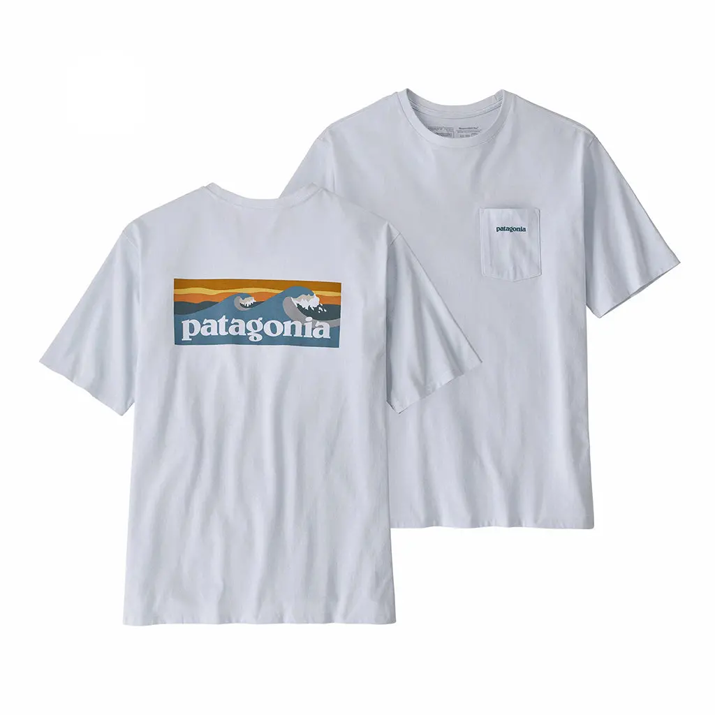 Patagonia Boardshort Logo Pocket Responsibili Tee - White 37655 1