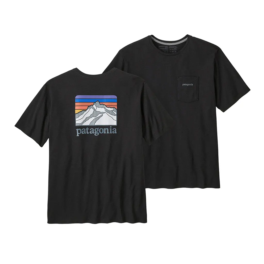 Patagonia Line Logo Ridge Pocket Responsibili Tee - Inbk 38511 1