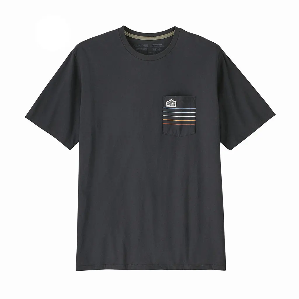 Patagonia Line Logo Ridge Organic Pocket Tee - Inbk 37587 1