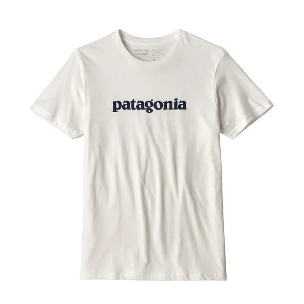 Patagonia Text Logo Organic T-Shirt - White 39154 1