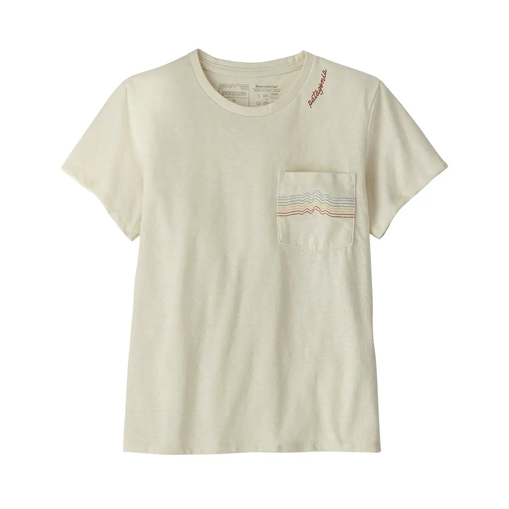 Patagonia Women’S Ridge Rise Stripe Pocket Responsibili-Tee - Bcw 37607 1