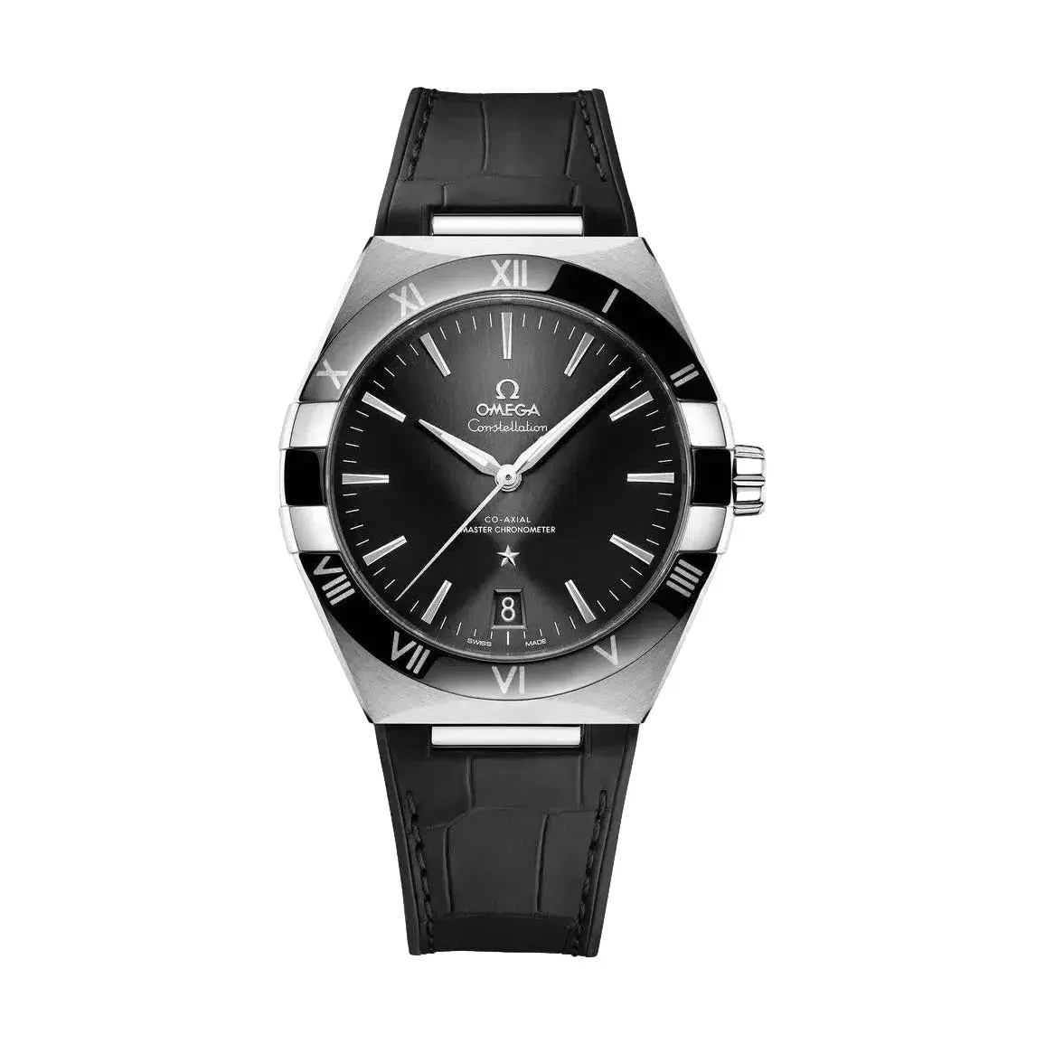 Constellation 41Mm - Black On Leather Strap 1