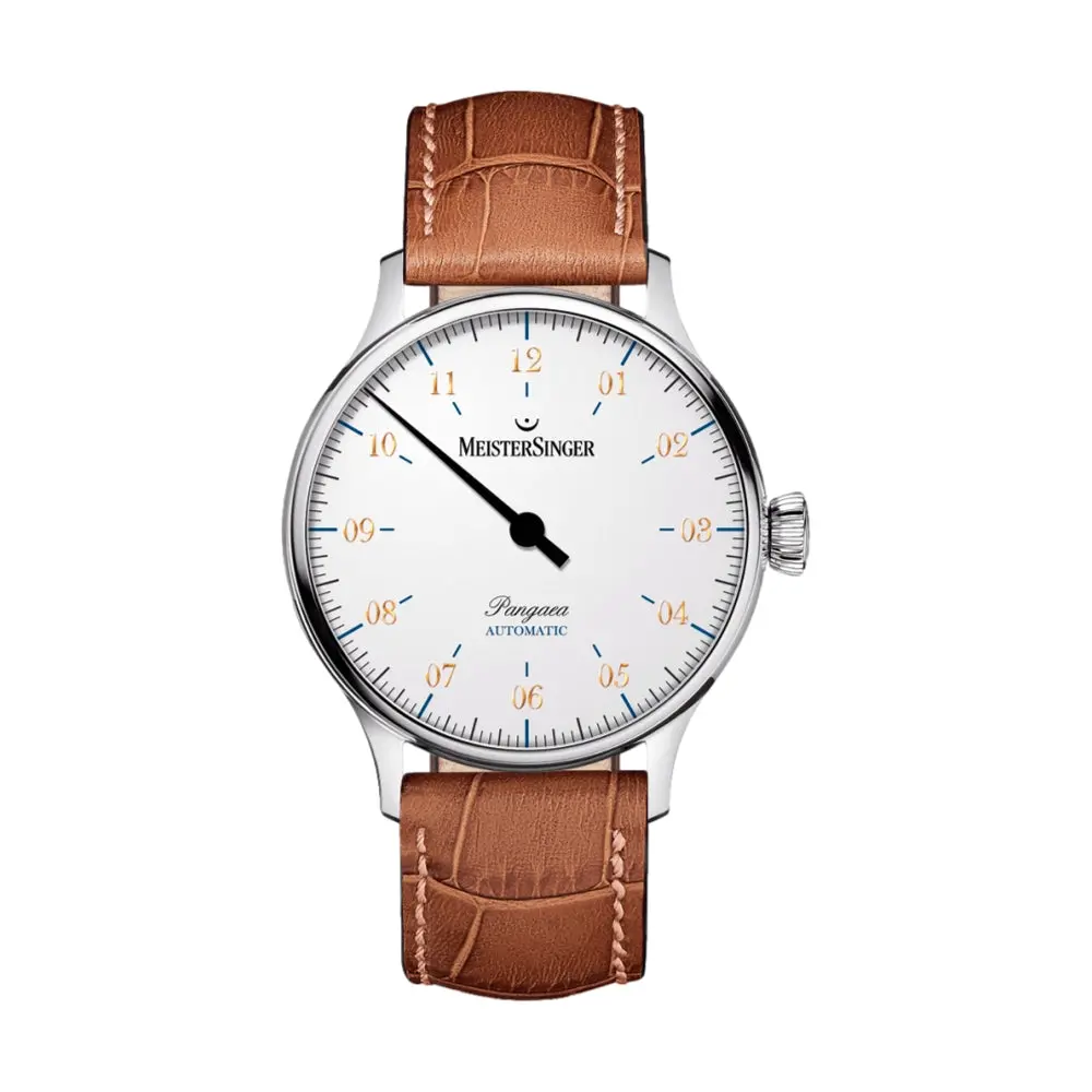 Pangaea 40Mm - White On Leather Strap 1