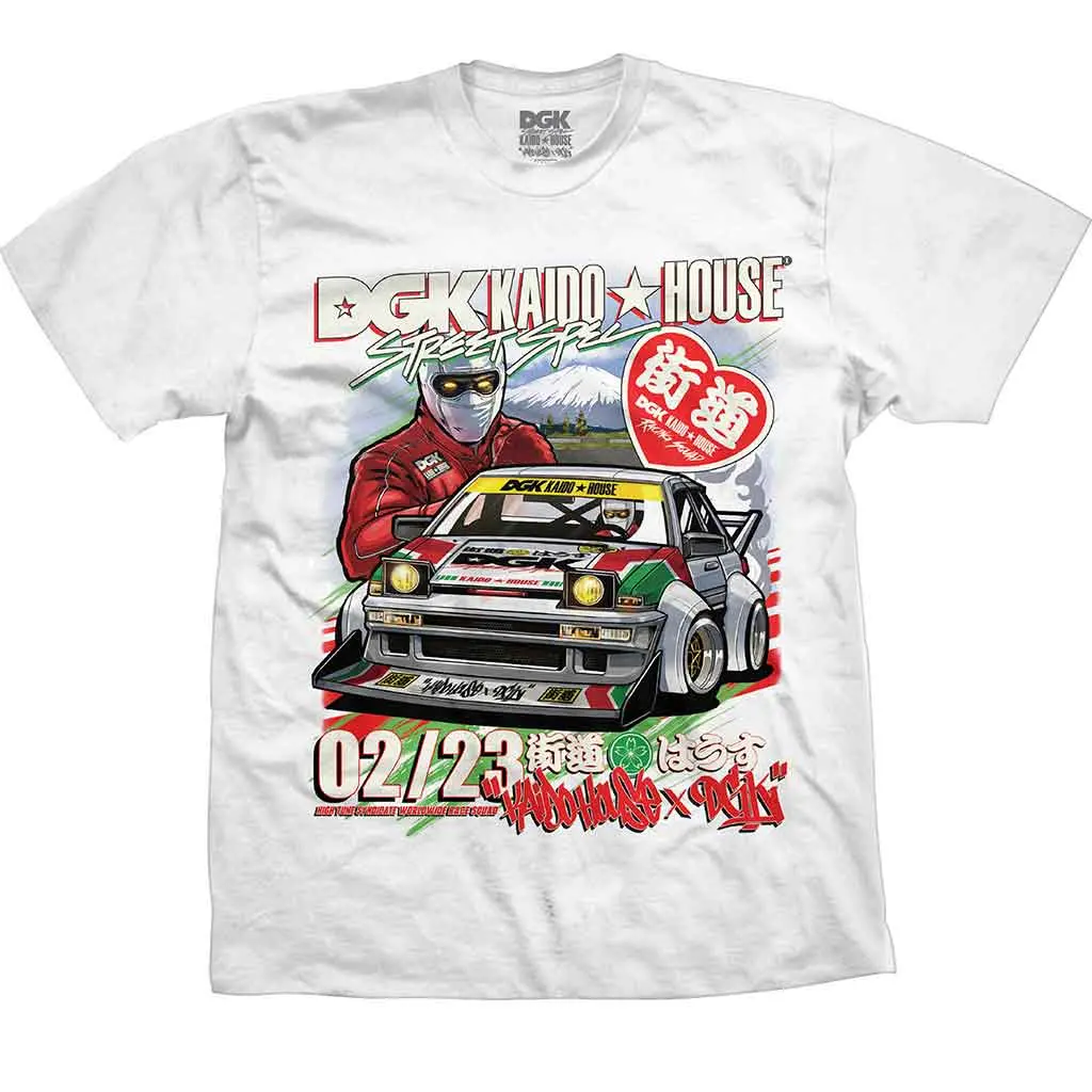 Dgk X Kaido House Raceway Boxy Fit - White 1