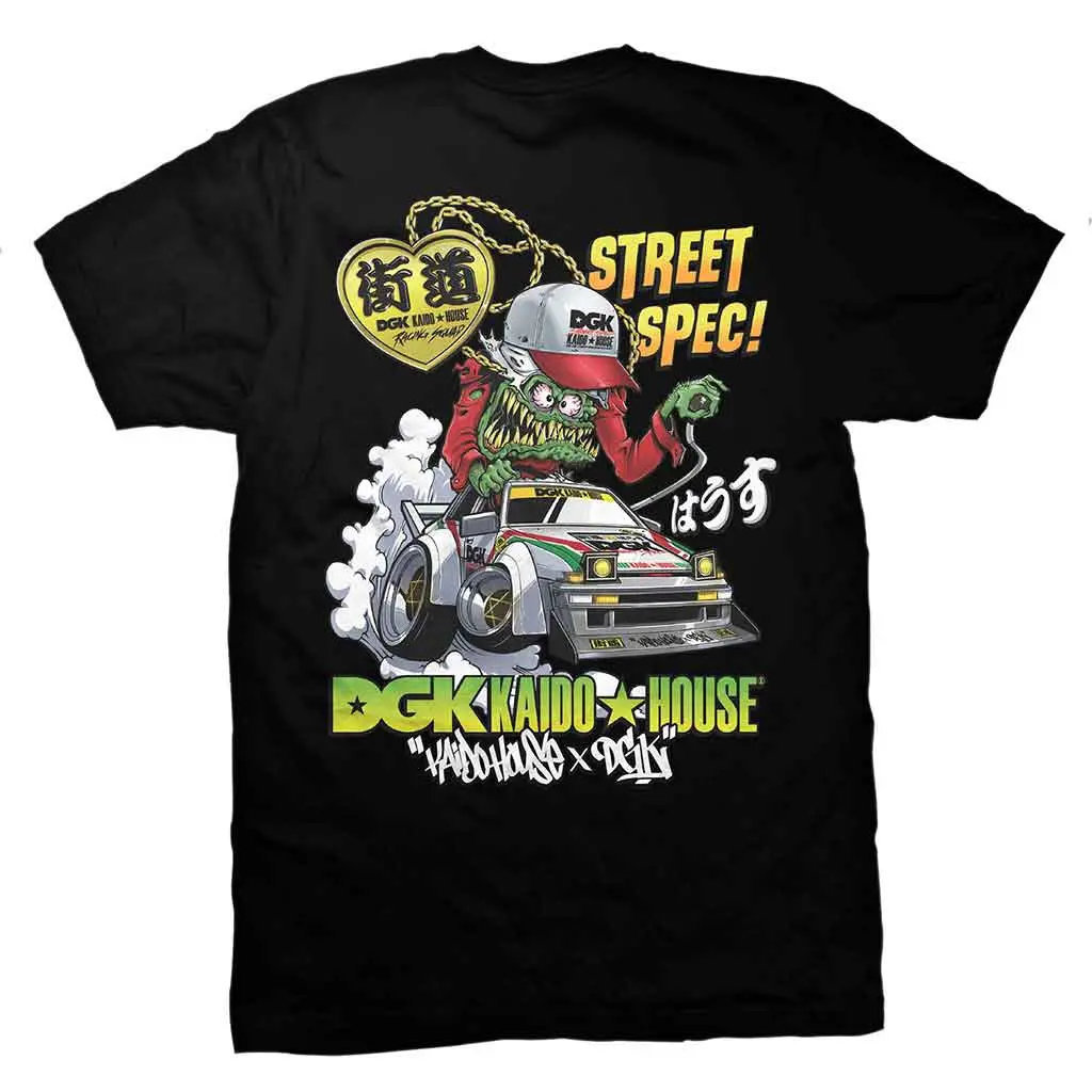 Dgk X Kaido House Wide Open Tee - Black 1