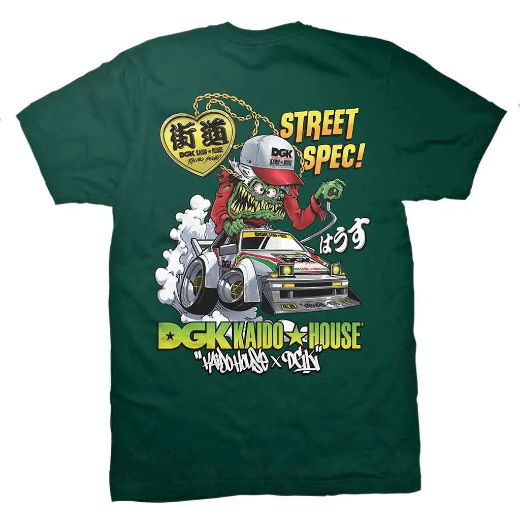 Dgk X Kaido House Wide Open Tee - Forest 1