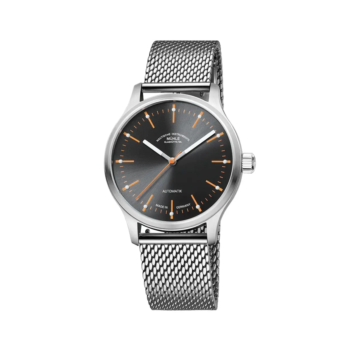 Panova 40Mm - Grey On Stainless Steel Milanaise Bracelet 1